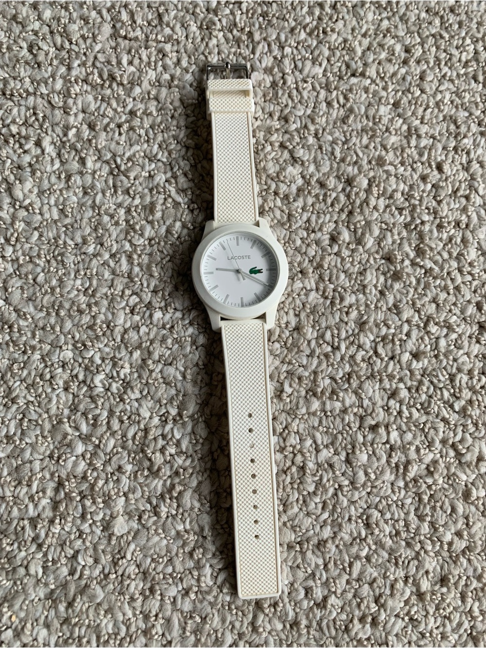 Lacoste 12.12 White Rubber Band Watch